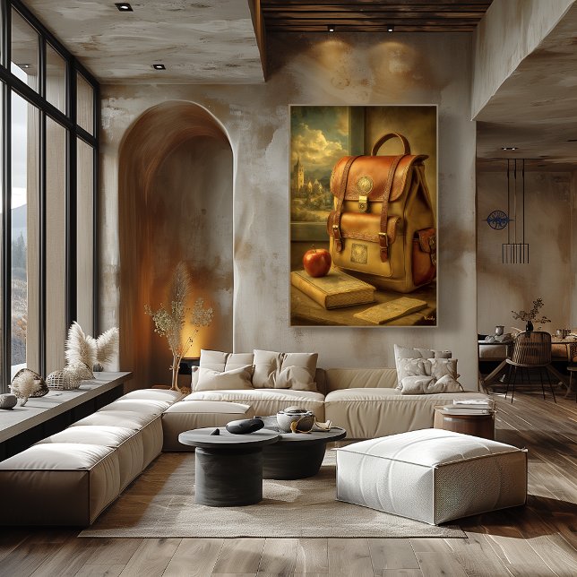 Poster Mid-Century Retro Education Art – Timeless Journey (Criador carregado)