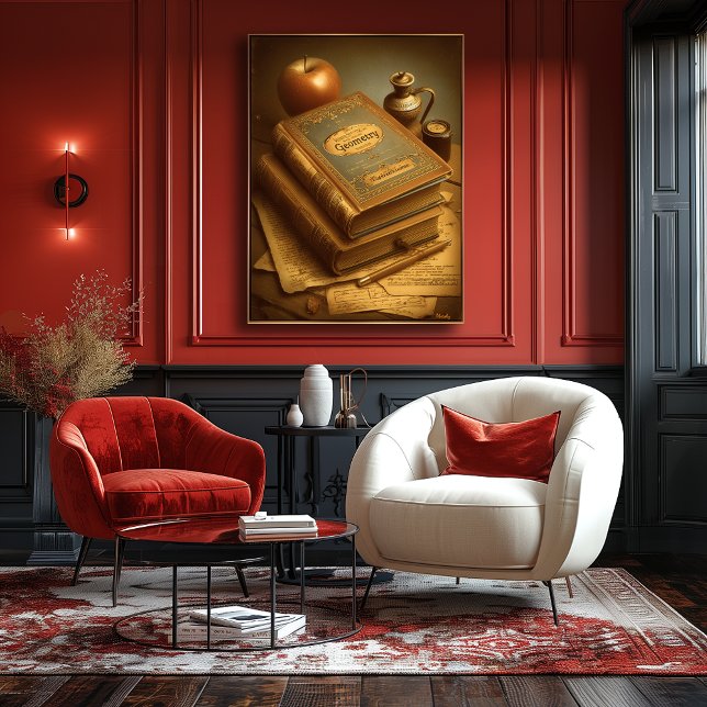 Poster Mid-Century Retro Geometry Book – Timeless Knowled (Criador carregado)