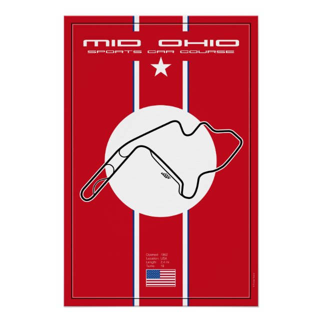 Pôster Mid Ohio Sports Car Course (Frente)