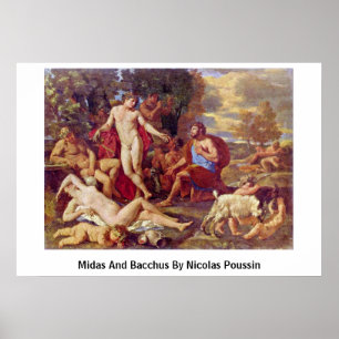Poster Midas e Baco por Nicolas Poussin