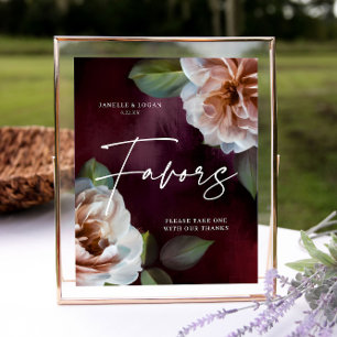 Poster Mídia de Jardim Favorece Tabletop Sinal de Casamen