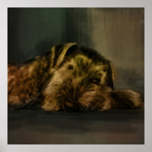 Poster Mídia mista Airedale Terrier