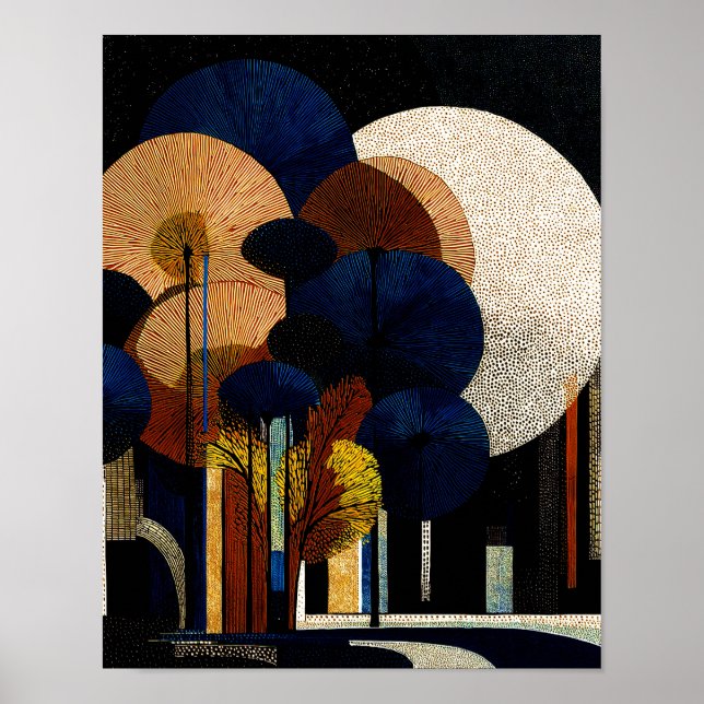 Poster Midnight Forest #13 - Download Digital 4x5 (Frente)