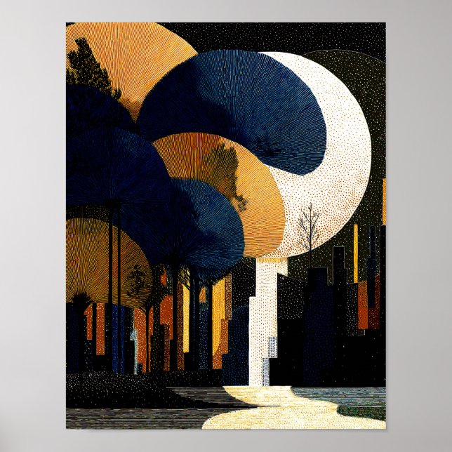 Poster Midnight Forest #3 - Download Digital 4x5 (Frente)