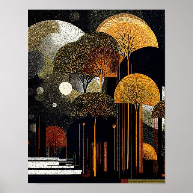 Poster MIdnight Forest #4 - 4x5 Digital Download (Frente)