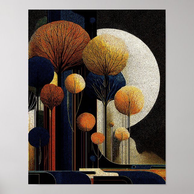 Poster Midnight Forest #5 - Download Digital 4x5 (Frente)