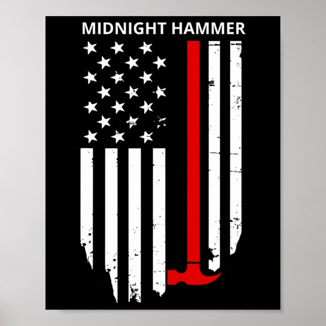 Poster Midnight Hammer B-2 Stealth Jet Operation Usa Flag (Frente)