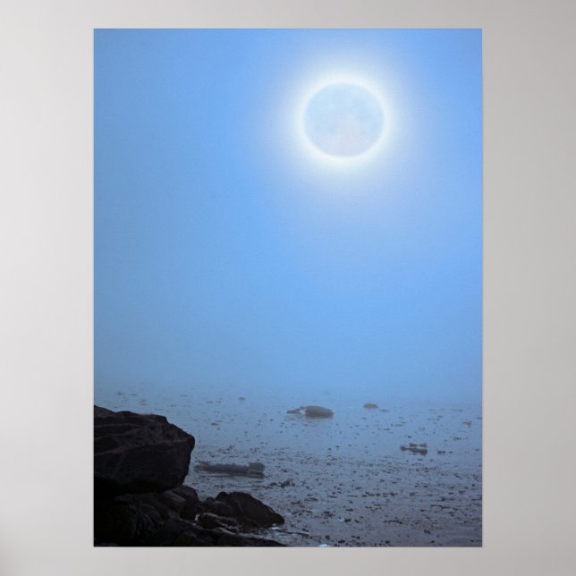 Poster Midnight Moon | Arctic, Svalbard (Frente)