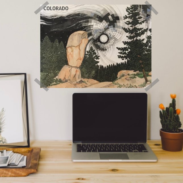 Pôster Midnight Snow Storm Colorado Mounties (Criador carregado)