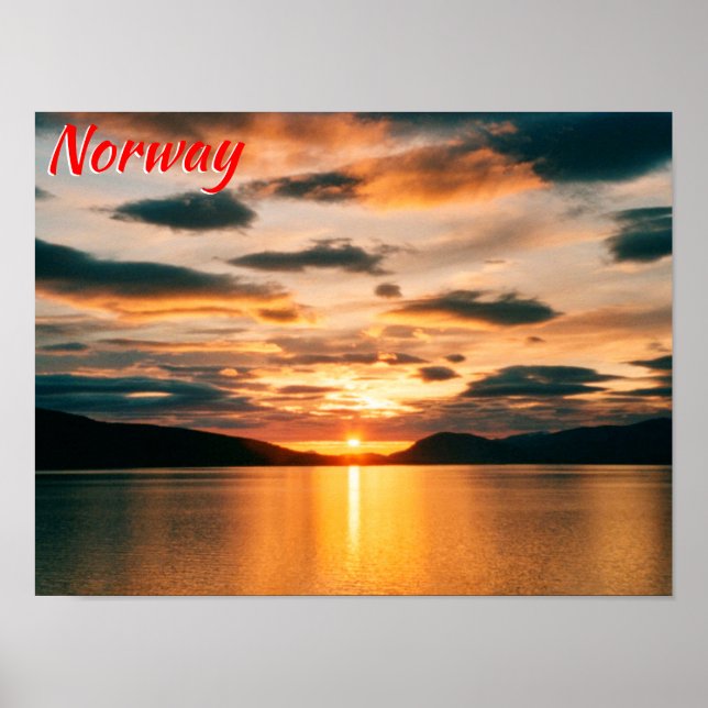 Poster Midnight Sun, Noruega norte (Frente)