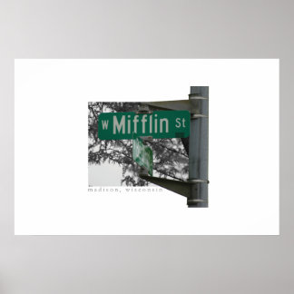 Poster Mifflin Street Madison, Wisconsin