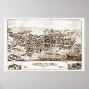Pôster Mifflinburg, PA 1884