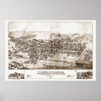 Pôster Mifflinburg, PA 1884