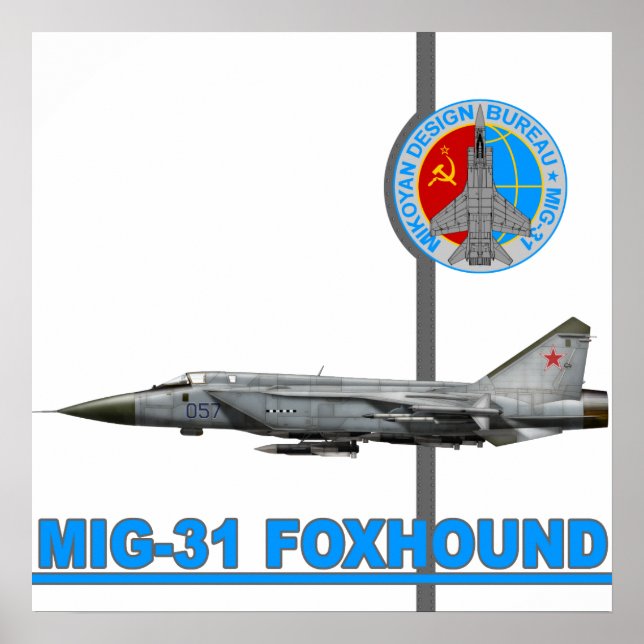 Pôster MiG-31 Foxhound Print (Frente)