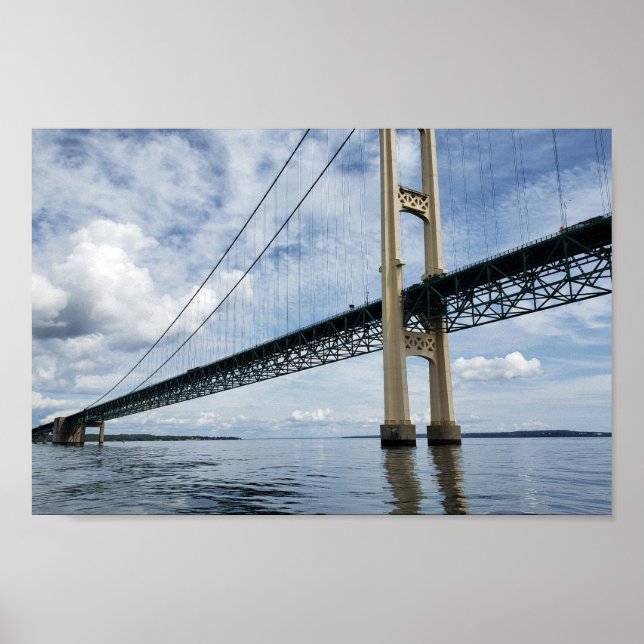Poster Mighty Mac, Mackinac Suspensão Bridge, Michigan (Frente)