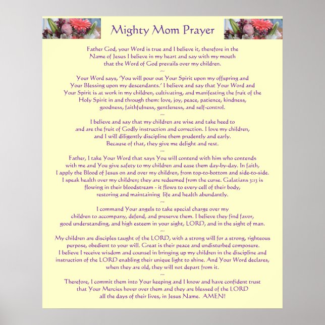 Poster Mighty Mãe Prayer (Frente)