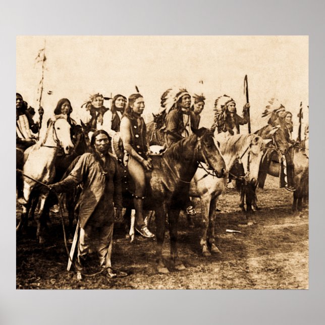 Pôster Mighty Sioux - Vintage Stereoview (Frente)