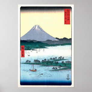 Pôster Miho Matsubara View of Fuji Hiroshige Fine Art