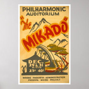 Pôster Mikado Philarmonic WPA 1938