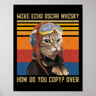 Poster Mike Echo Oscar Whisky Como Você Copia - Vintage C