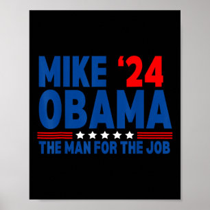 Poster Mike Obama "24 Presidente Engraçado Eleição O Home