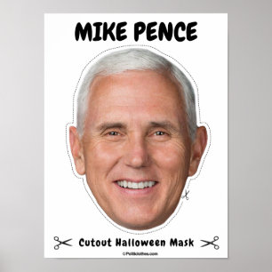 Poster Mike Pence Halloween Mask