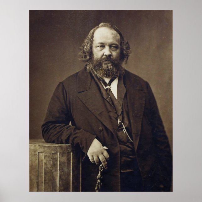Pôster Mikhail Bakunin, Anarquista Social Russo, por Nada (Frente)