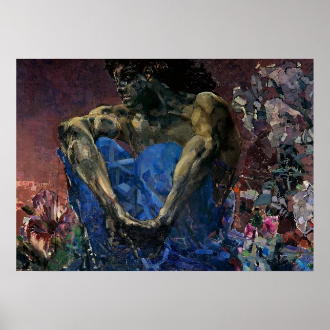 Poster Mikhail Vrubel - Demônio sentado (Frente)
