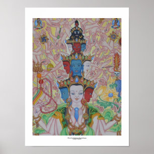 Poster Mil-Armado de Avalokiteshvara (detalhe)