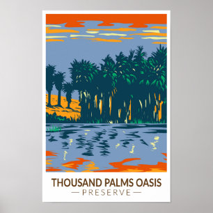 Poster Mil Palms Oasis Preserva California Vintage
