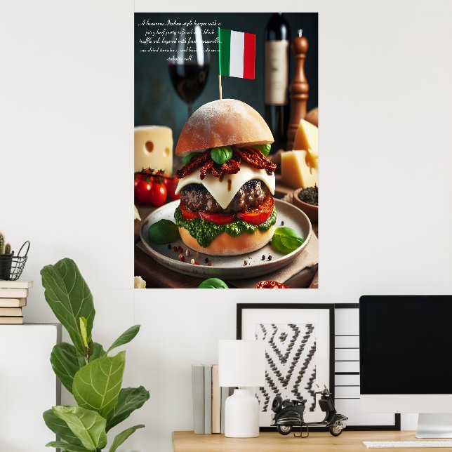 Poster Milanese Munchies: Truffle Treasure 24x36 (Escritório em casa)