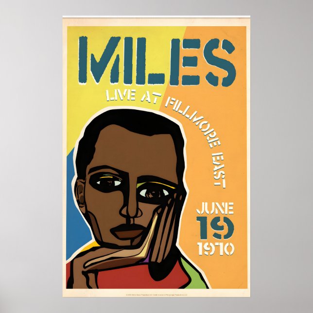 Poster Miles Davis ao Vivo no Fillmore Cubismo Original (Frente)
