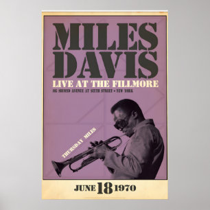 Poster Miles Davis ao Vivo no Fillmore, Quinta-feira Mile