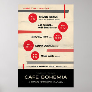 Poster Miles Davis - John Coltrane - Kenny Dorham jazz