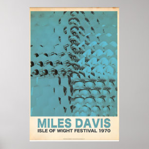 Poster Miles Davis Oficialmente Licenciado Ilha de Wight