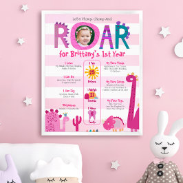 Poster Milestone do primeiro aniversario da Rapariga dos