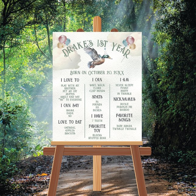 Poster Milestone do primeiro aniversario do Pato Sortudo (Criador carregado)