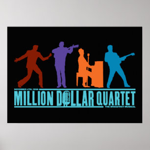 Poster Milhão quartetos do dólar no palco