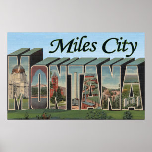 Pôster Milhas da cidade, Montana