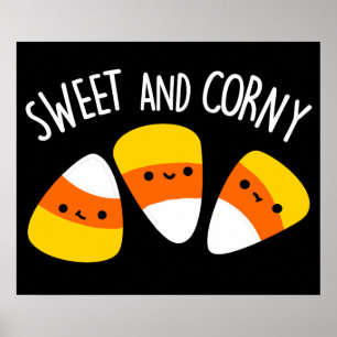 Poster Milho Engraçado E Engraçado Corny Kernels Pun Dark