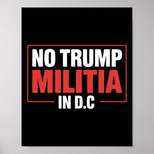 Poster Milícia Anti-Trump No Dc Homens Mulheres Ativistas