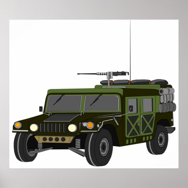 Poster Military Humvee Off-Road Tactical Vehicle (Frente)