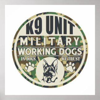 Poster Military K9 Unit Working Dogs