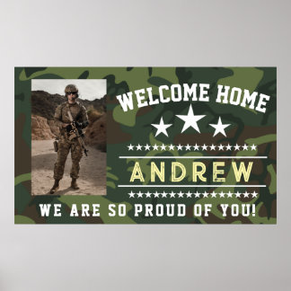 Poster Military Welcome Home Banner - Army National Guard