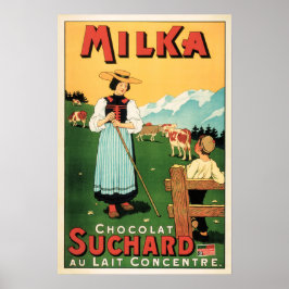 Poster MILKA CHOCOLAT SUCHARD Swiss milk Chocolate Advert