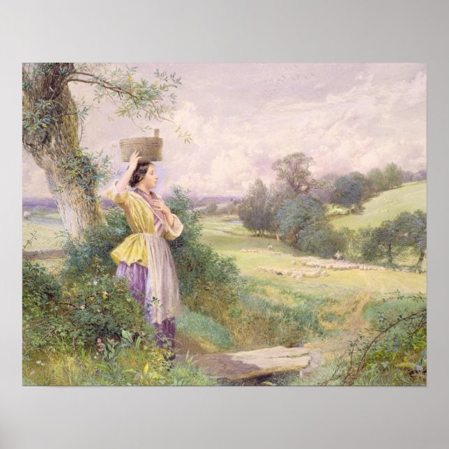 Pôster Milkmaid, 1860 (c/c no papel) (Frente)