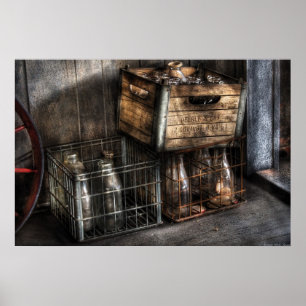 Poster Milkman - Garrafas em caixas