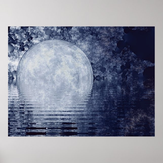 Pôster Milky Way Moonrise Print (Frente)