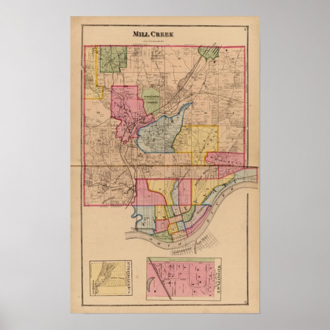 Pôster Mill Creek, Ohio (Frente)