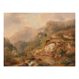 Pôster Mill perto de Steierling, Alta Áustria Emil Barbar